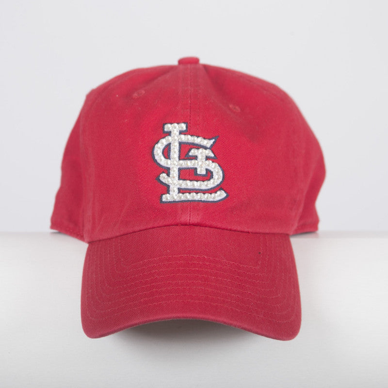 Khaki/red STL Cardinals Bling Hat Genuine Crystal Hats 