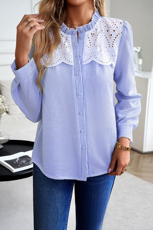 The 'Country Club Lace Button Up'