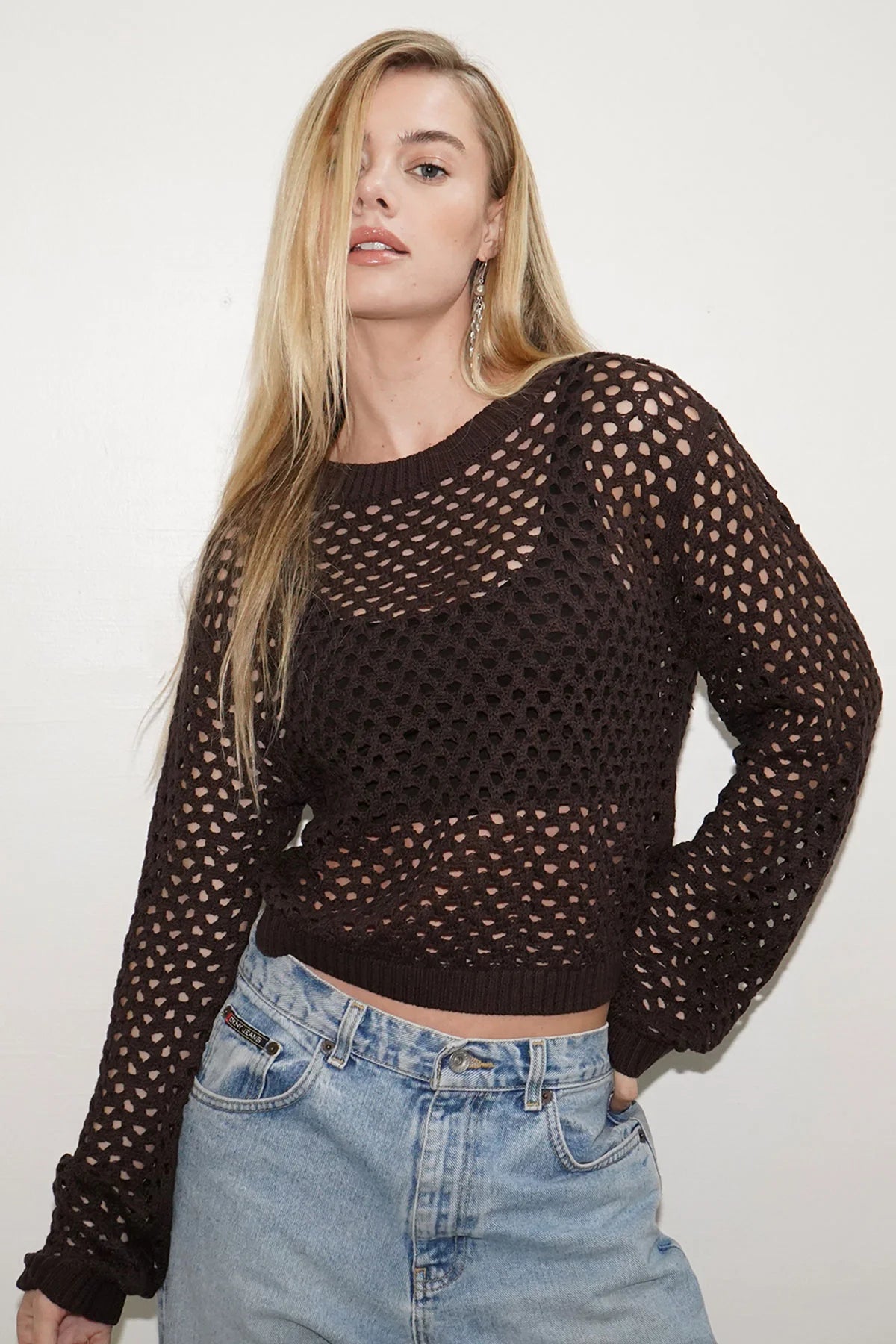 LNA ‘La Costa Crochet Top’