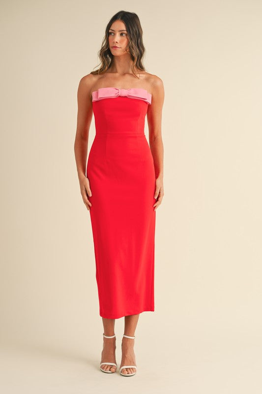 The 'Bow Strapless Dress'