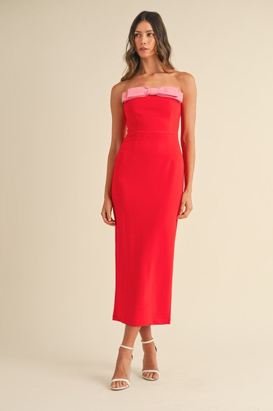 The 'Bow Strapless Dress'