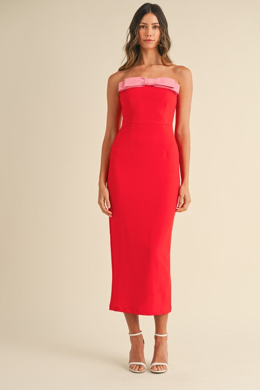 The 'Bow Strapless Dress'