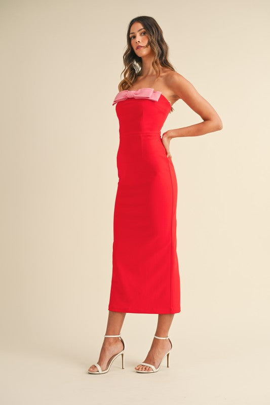 The 'Bow Strapless Dress'