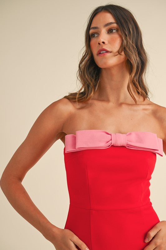 The 'Bow Strapless Dress'