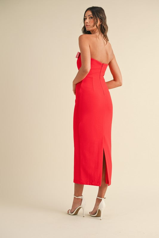 The 'Bow Strapless Dress'