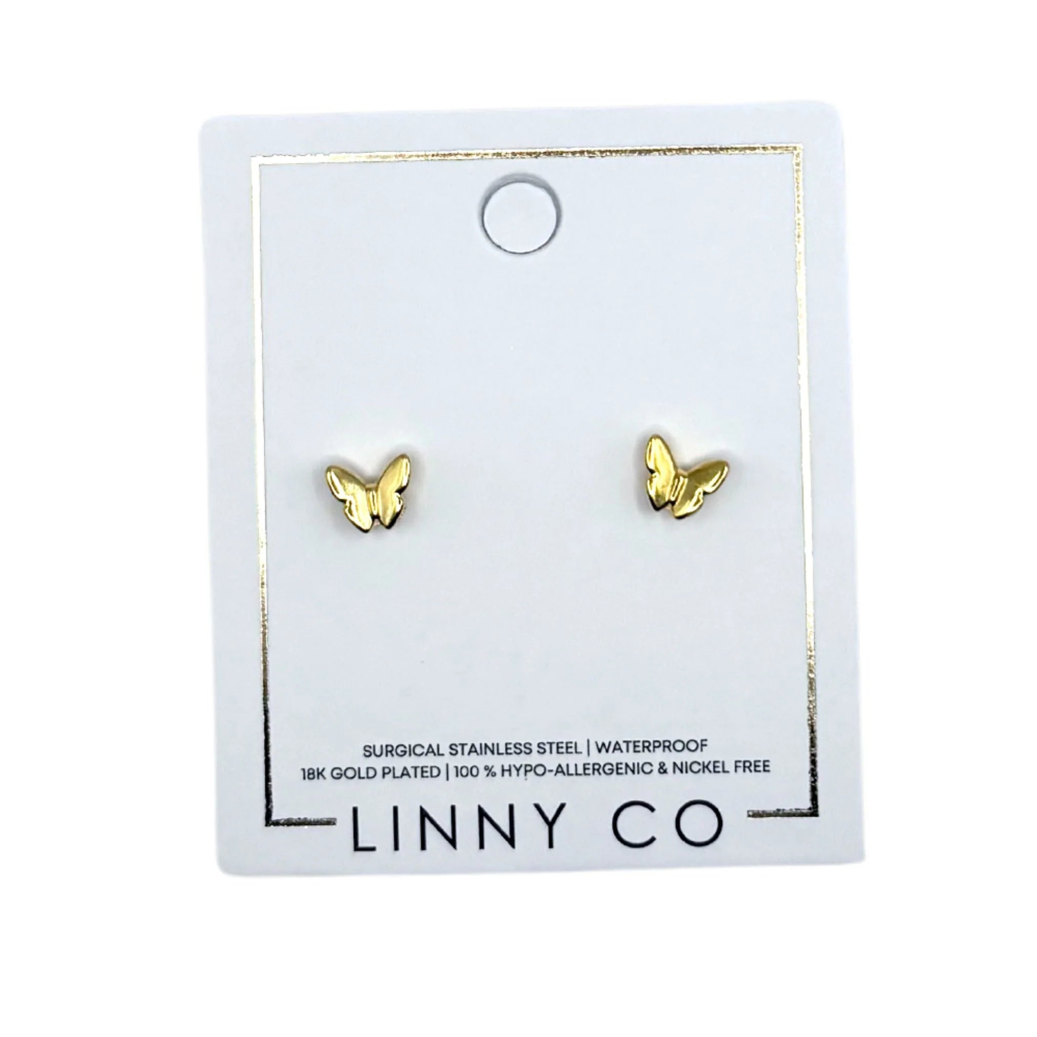 Linny Co 'Bella Butterfly Screwback Stud'