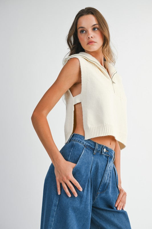 The 'Smith 1/2 Zip Sweater Vest'