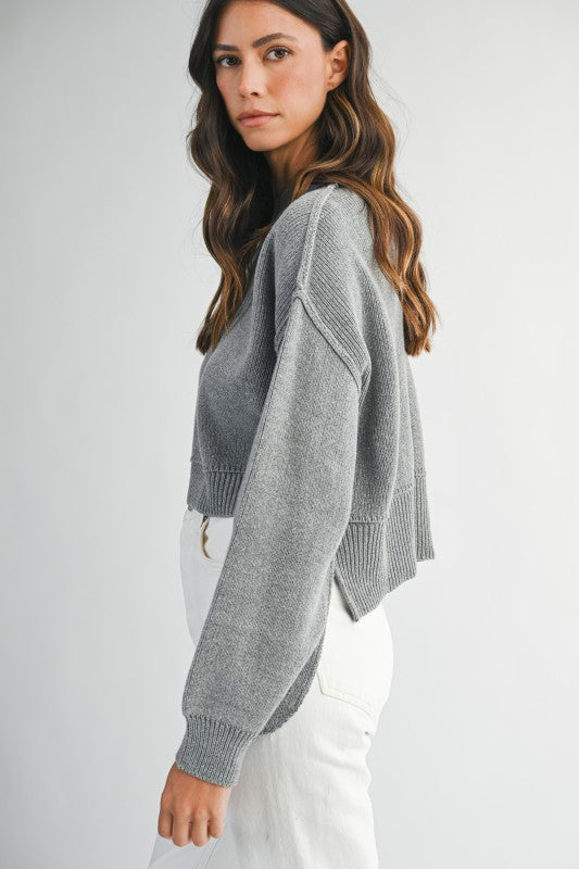 The 'Claire Mock Neck Sweater'