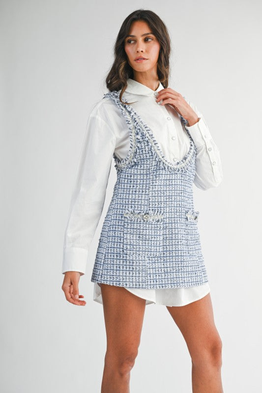 The 'Ruby Tweed Shirt Dress Set'