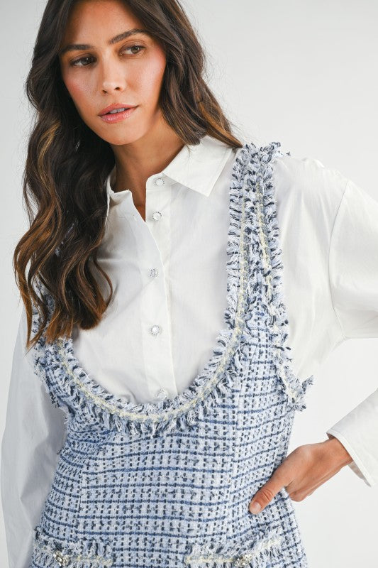 The 'Ruby Tweed Shirt Dress Set'