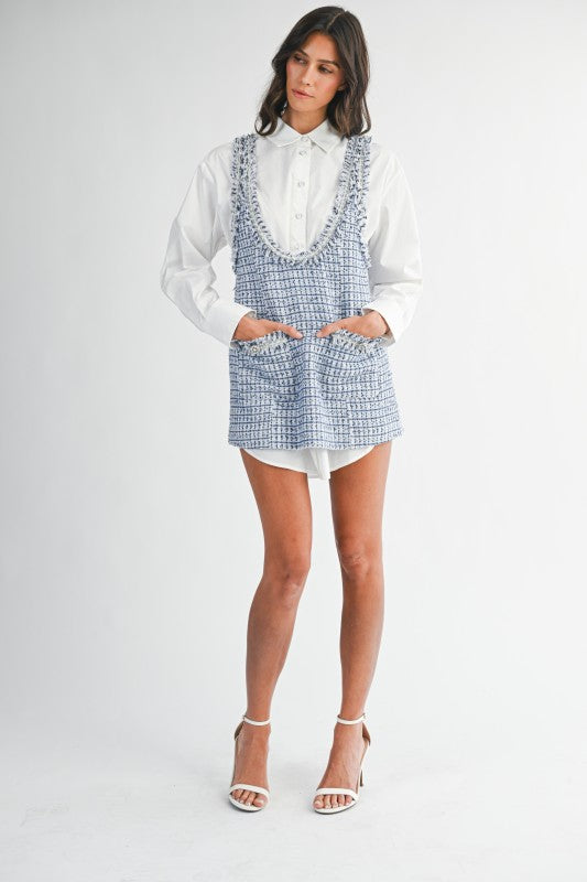 The 'Ruby Tweed Shirt Dress Set'