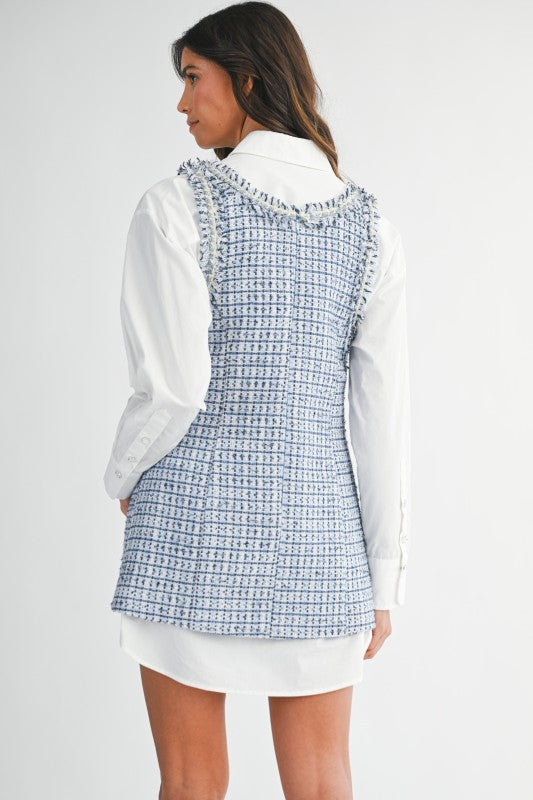 The 'Ruby Tweed Shirt Dress Set'