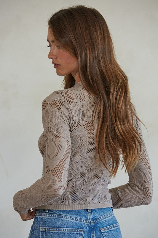 The ‘Jacquard Fishnet Layering Top’