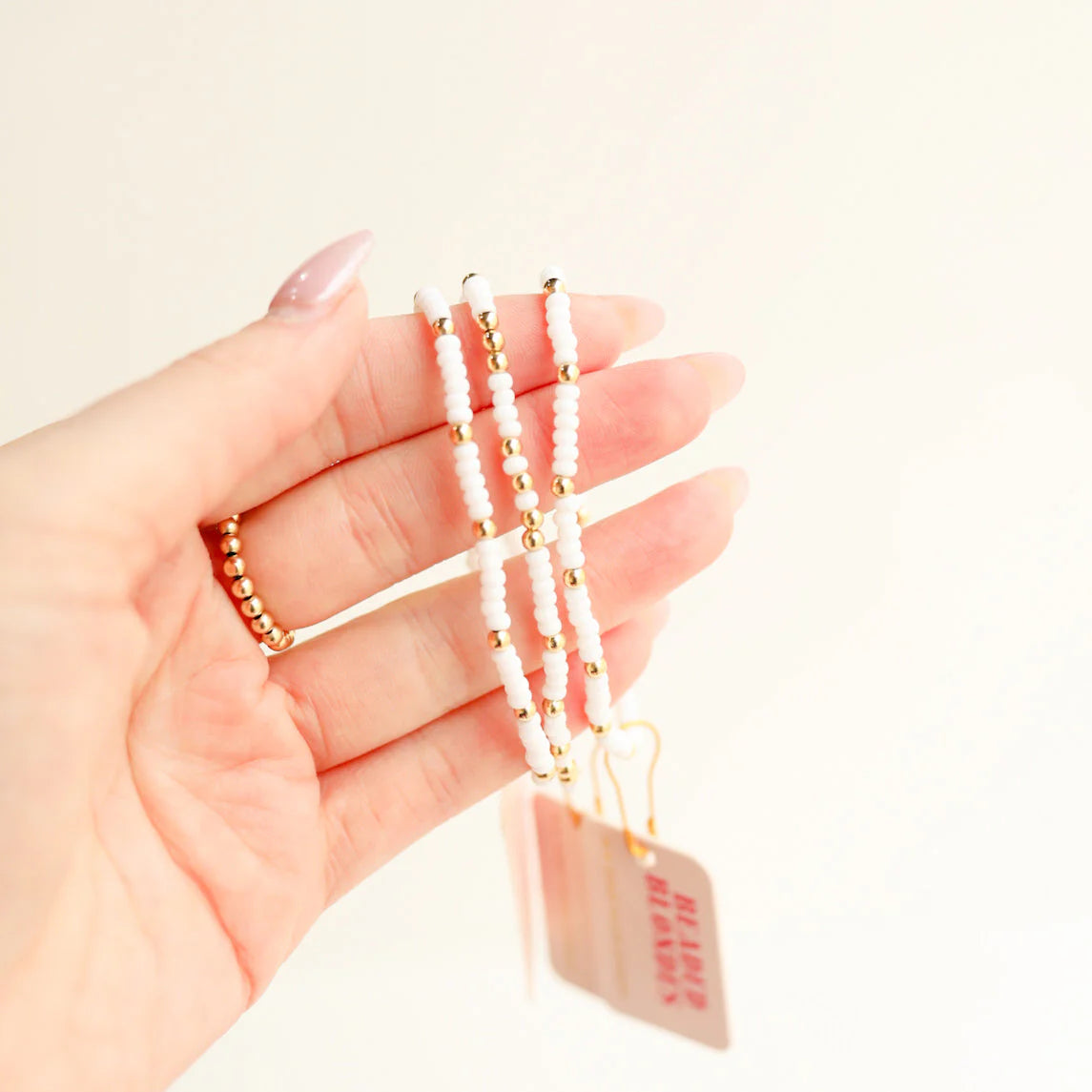 Beaded Blondes 'White Sprinkle Bracelet'