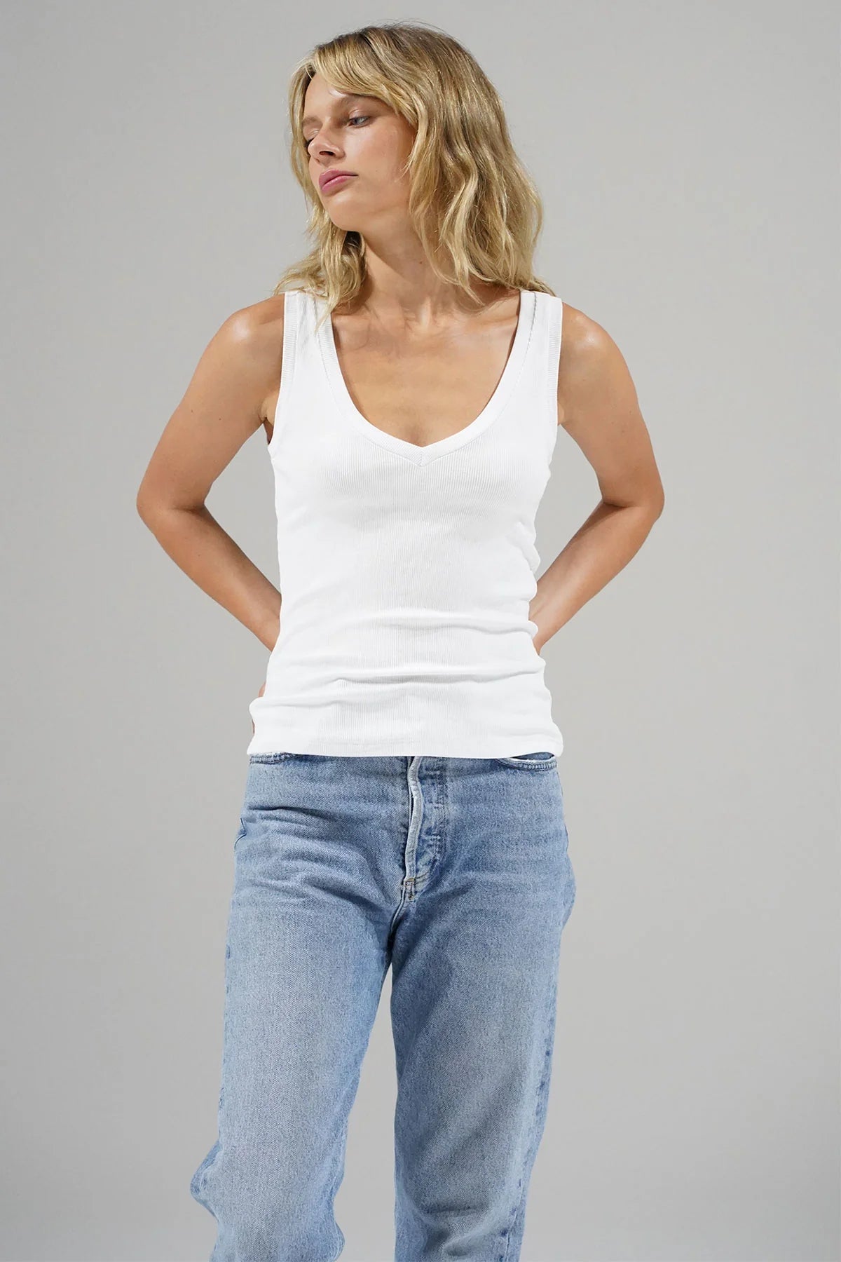 LNA ‘V Slim Ribbed Tank’