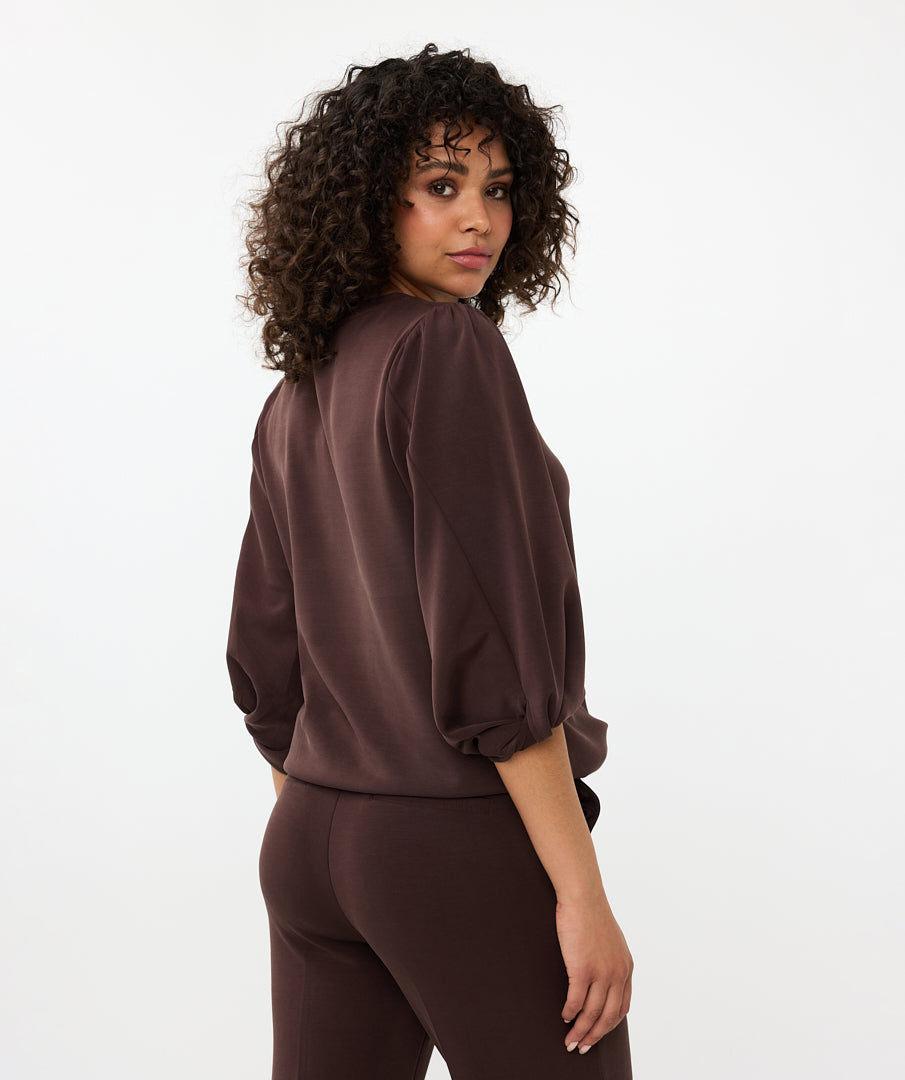 Esqualo ‘Modal Twist Sleeve Top’