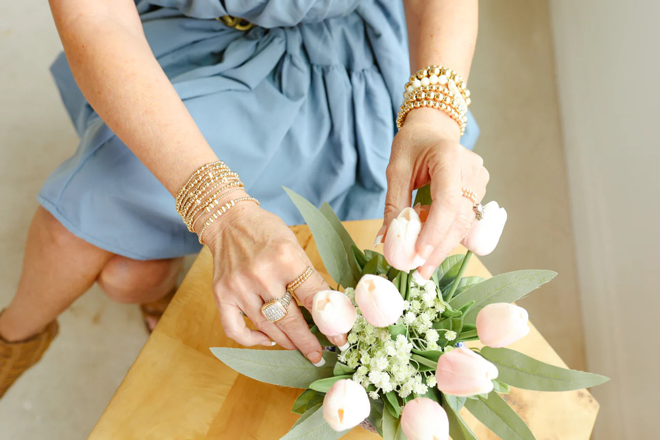 Beaded Blondes 'Lucky Fluted Bracelet'