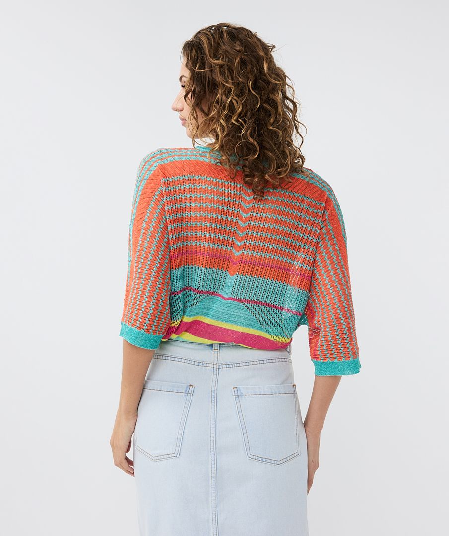 Esqualo ‘Color Stripe Oversize Top’