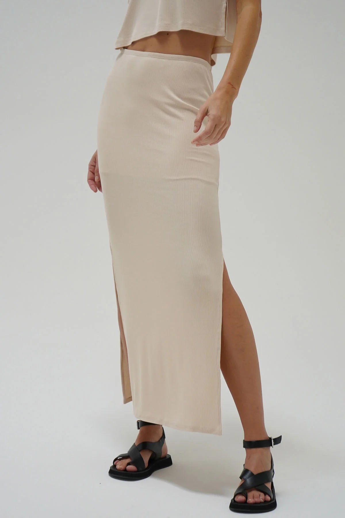 LNA ‘Steph Rib Skirt’