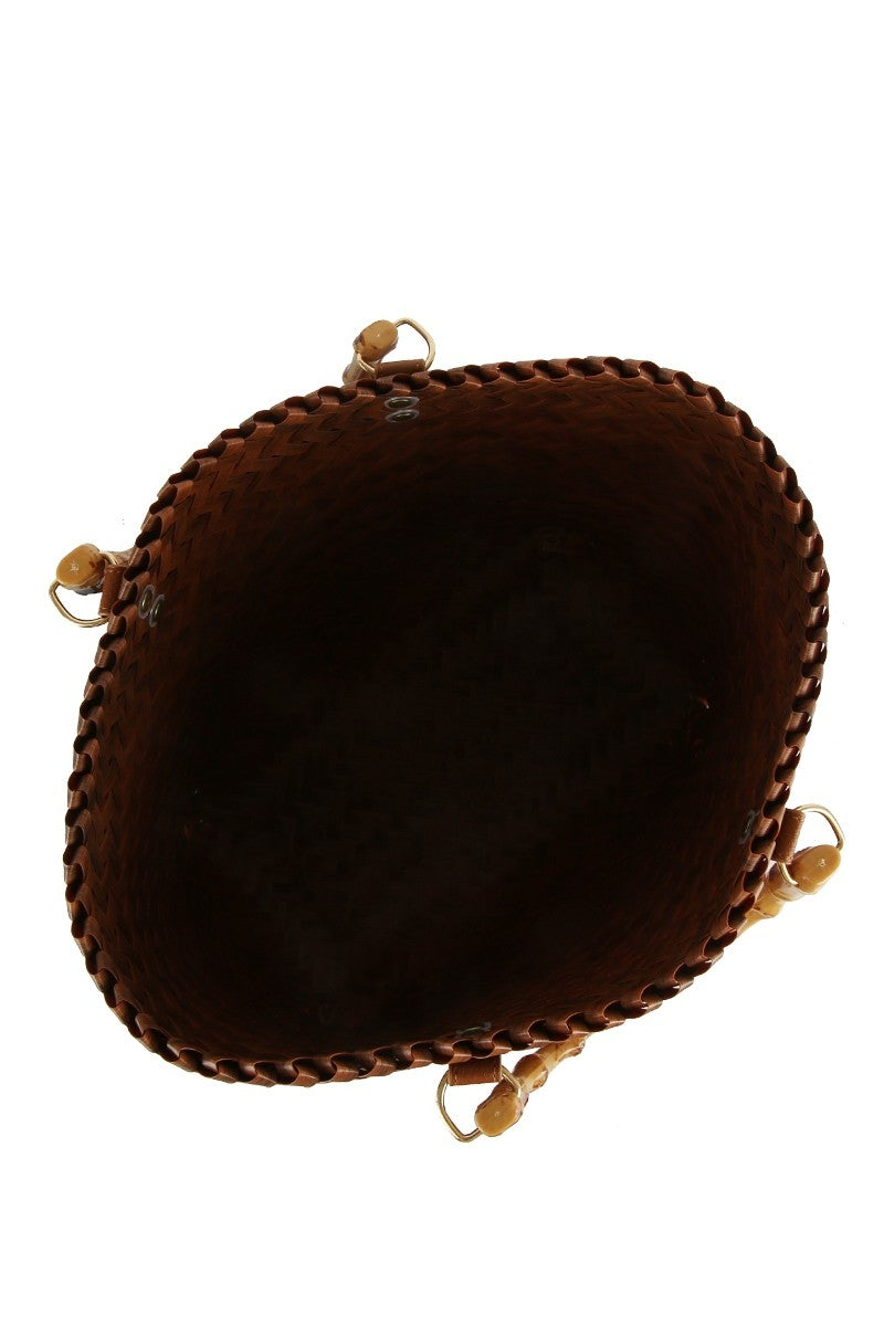 The ‘Basket Weave Bamboo Tote Bag’