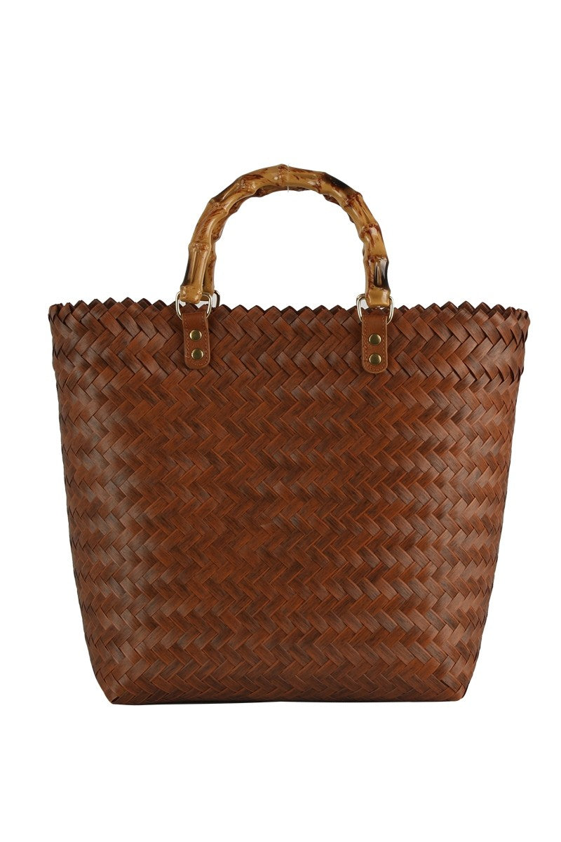 The ‘Basket Weave Bamboo Tote Bag’