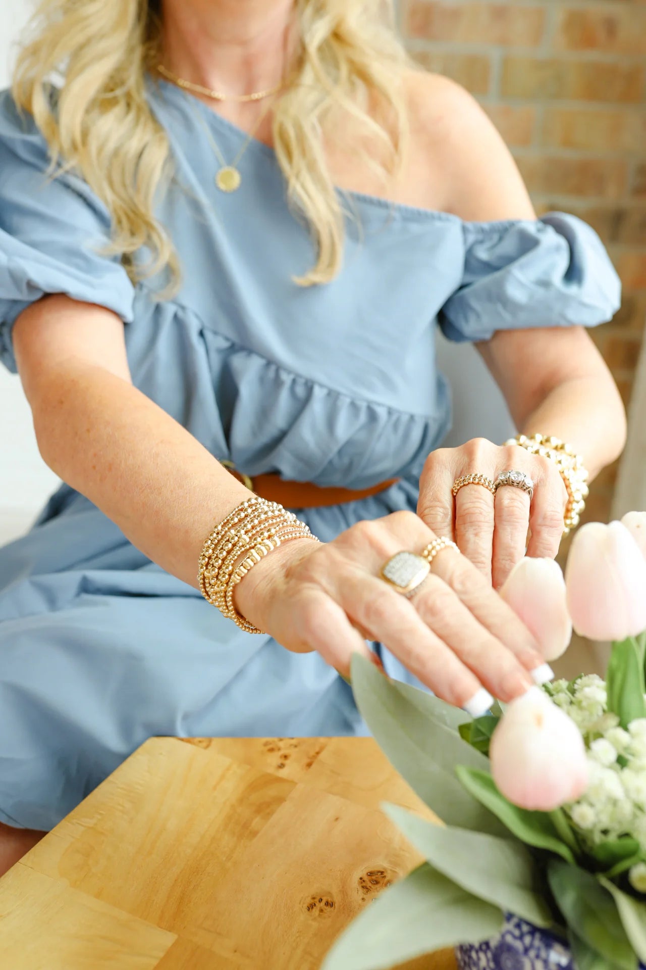 Beaded Blondes 'Lucky Fluted Bracelet'