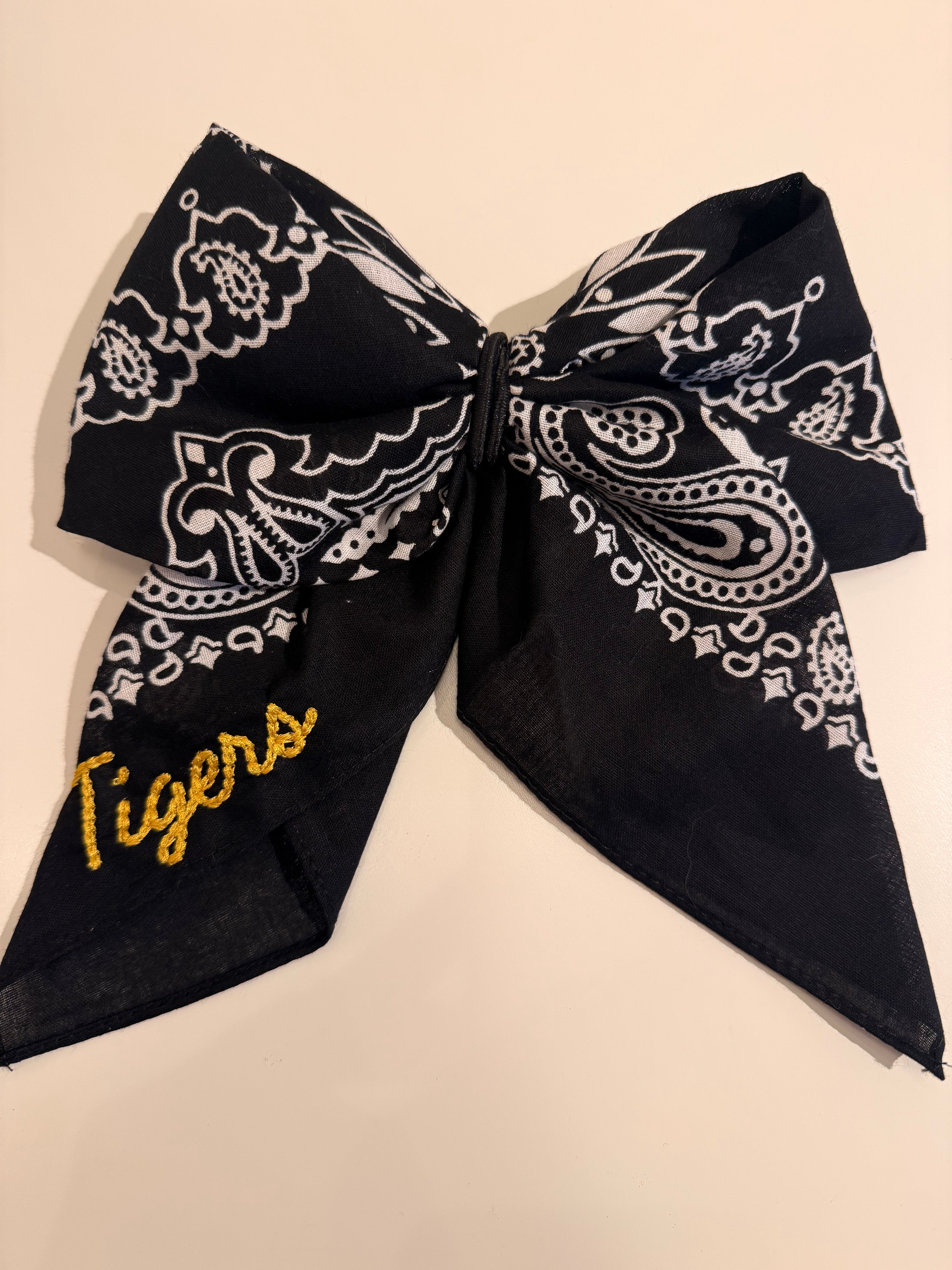 The ‘Tigers Bandana Bow Barrette’
