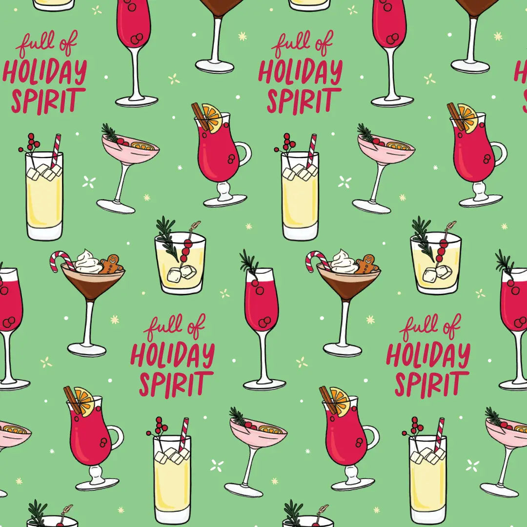 Brittany Paige ‘Christmas Cocktails Wrapping Paper’