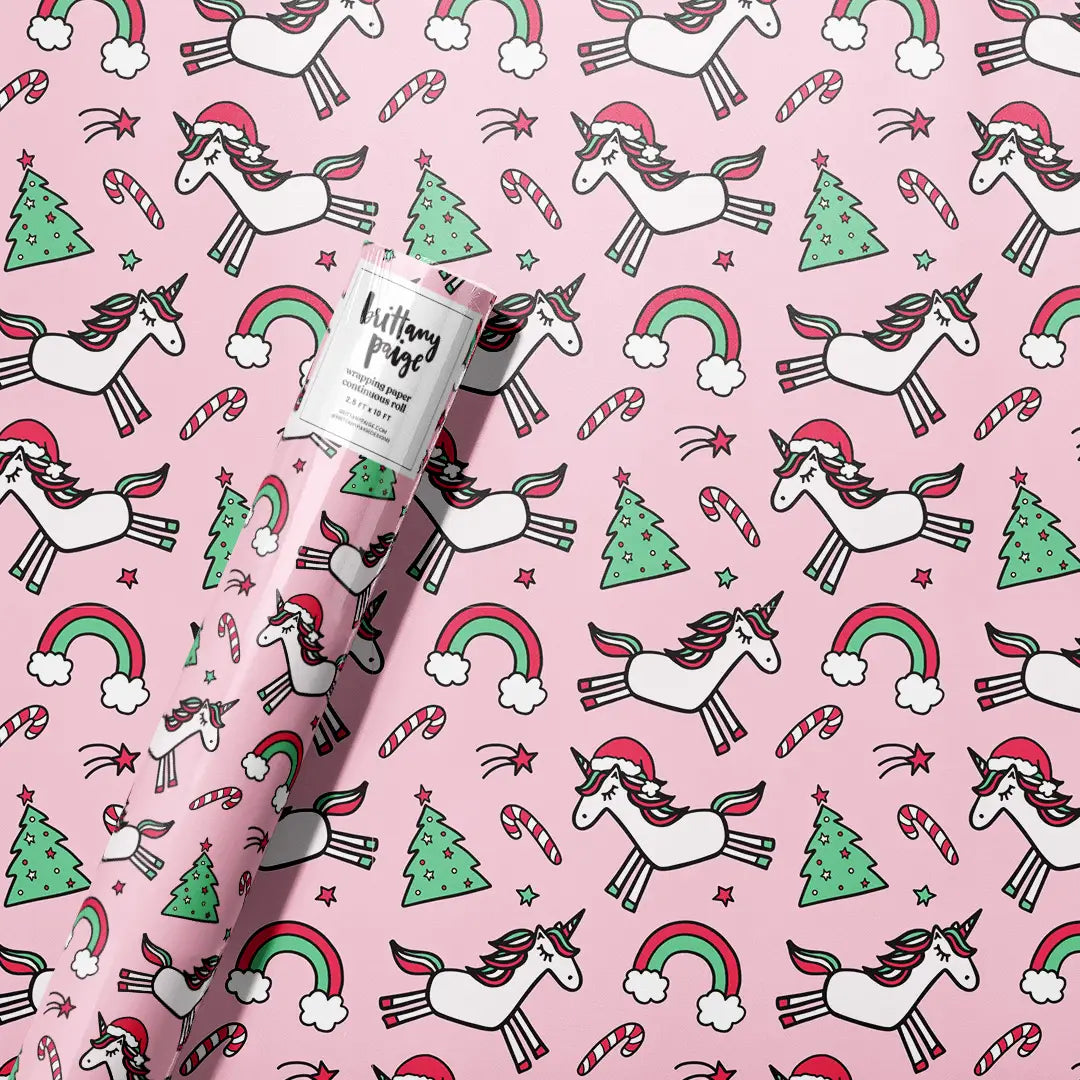 Brittany Paige ‘Christmas Unicorn Wrapping Paper’