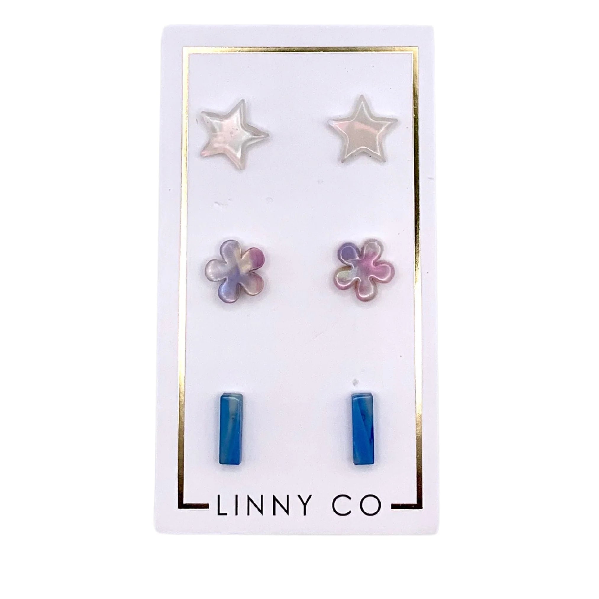 Linny Co 'Stud Trio' Earring Set