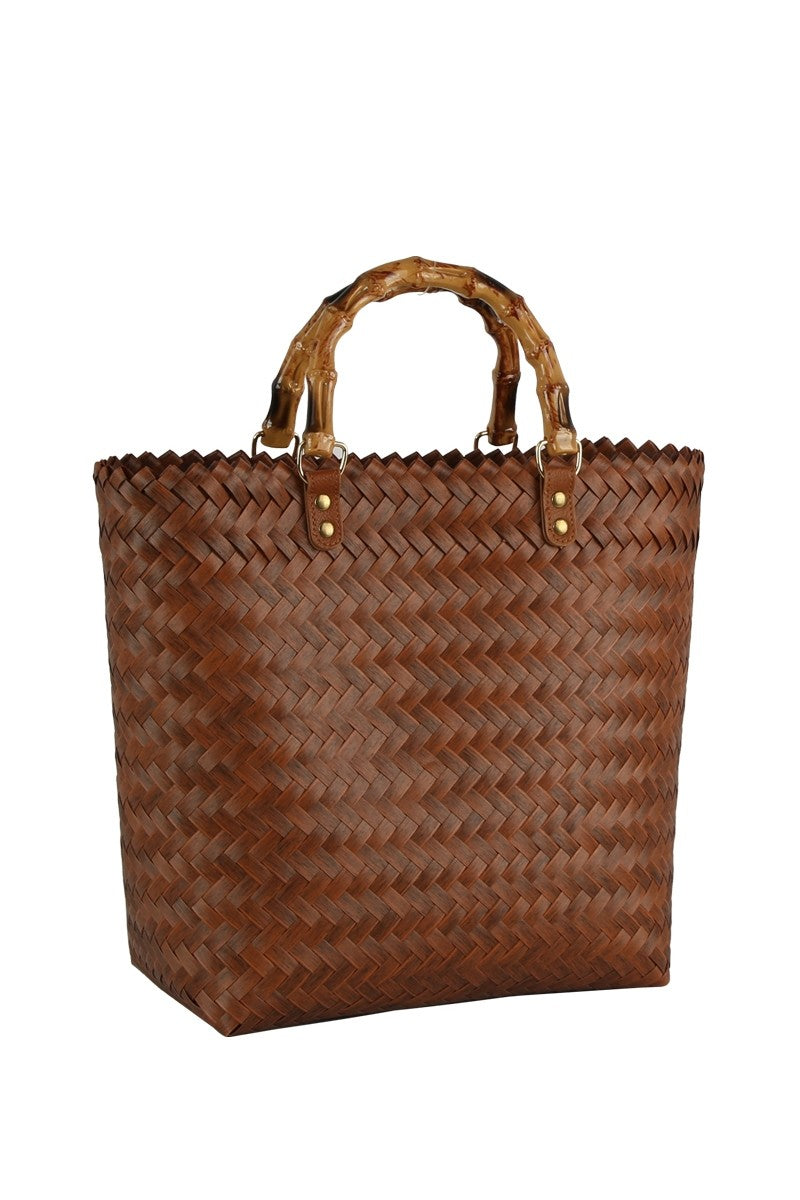 The ‘Basket Weave Bamboo Tote Bag’