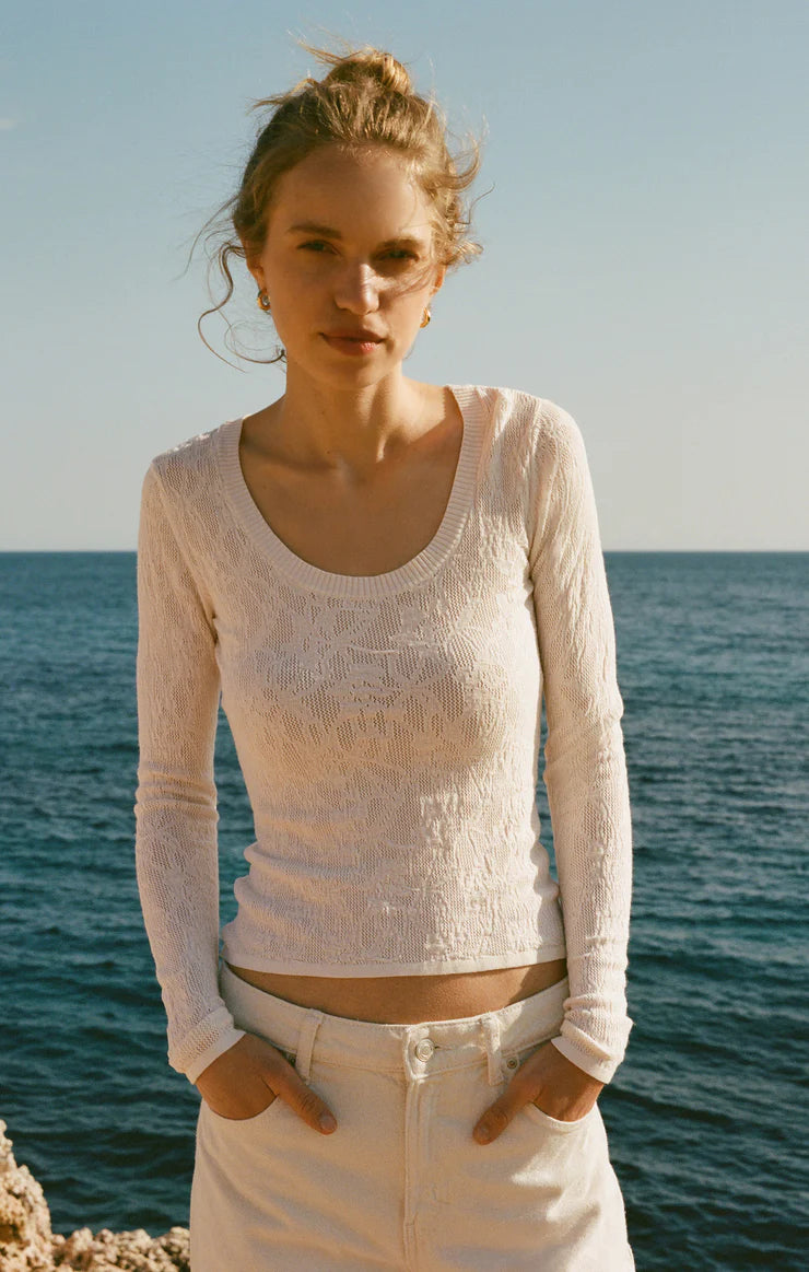 Z Supply ‘Tibi Scoop Mesh Sweater’