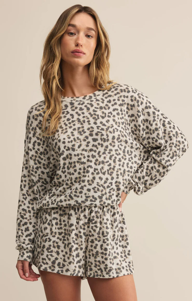 Z Supply ‘Luxe Leopard Ls Top’