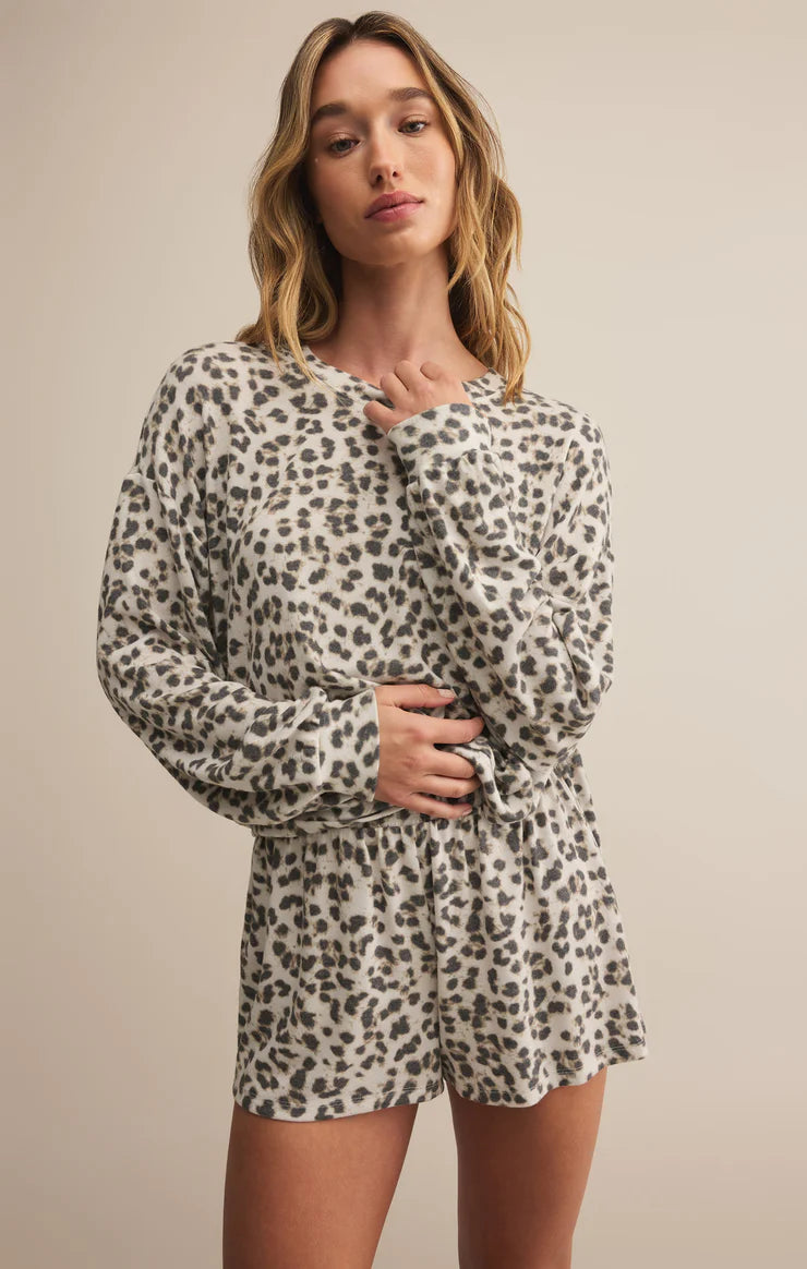 Z Supply ‘Luxe Leopard Ls Top’