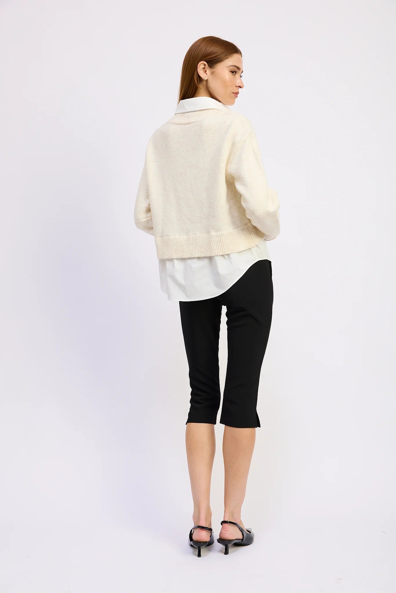 En Saison ‘Stenston Mixed Media Pullover’