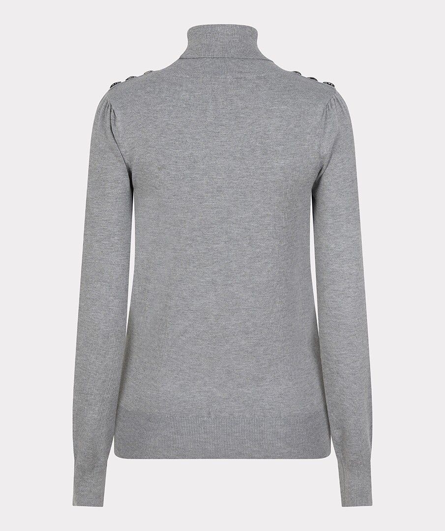 Esqualo ‘Melange Turtleneck W Button Ls’