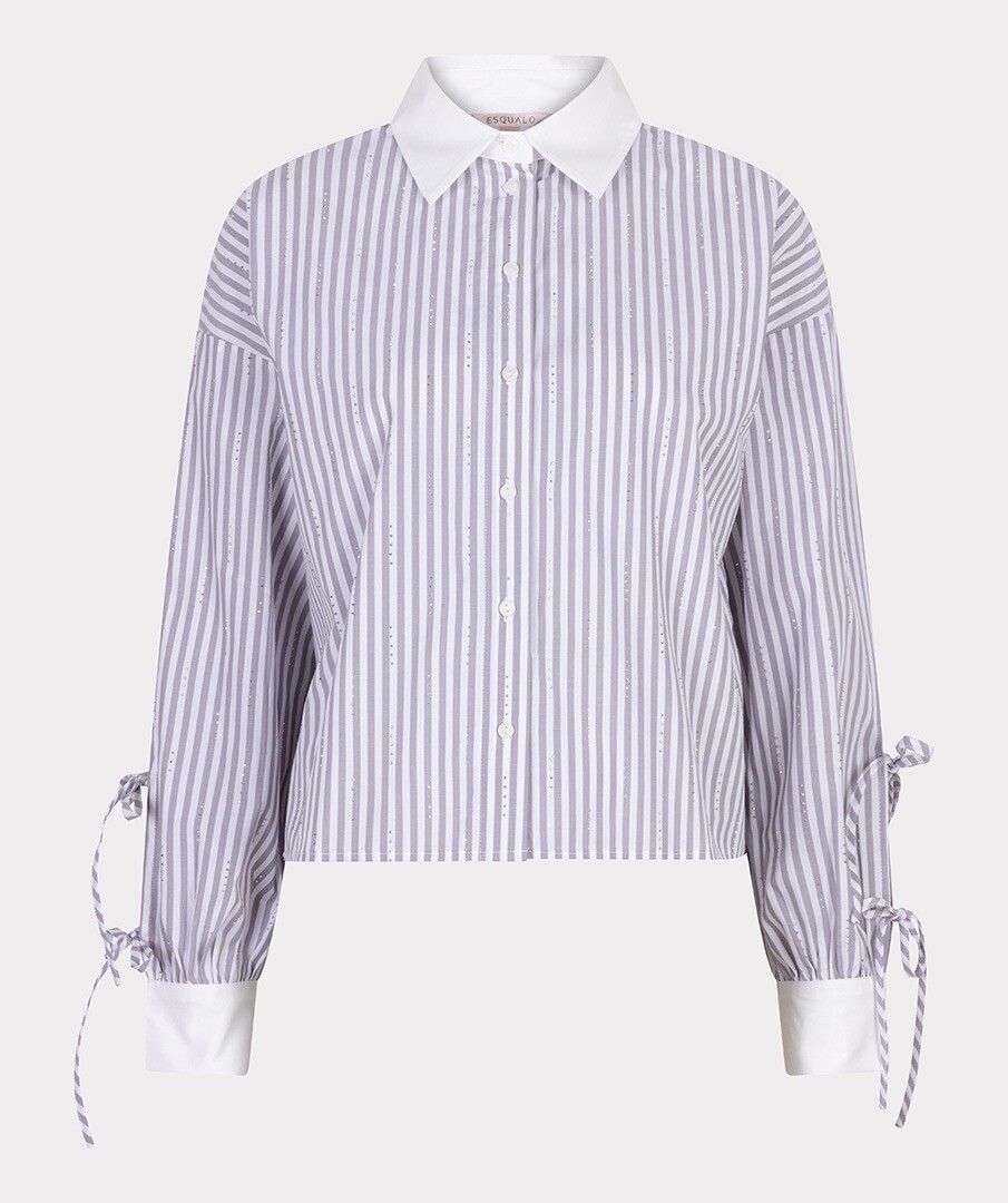 Esqualo ‘Cropped Blouse W/ Rhinestones’