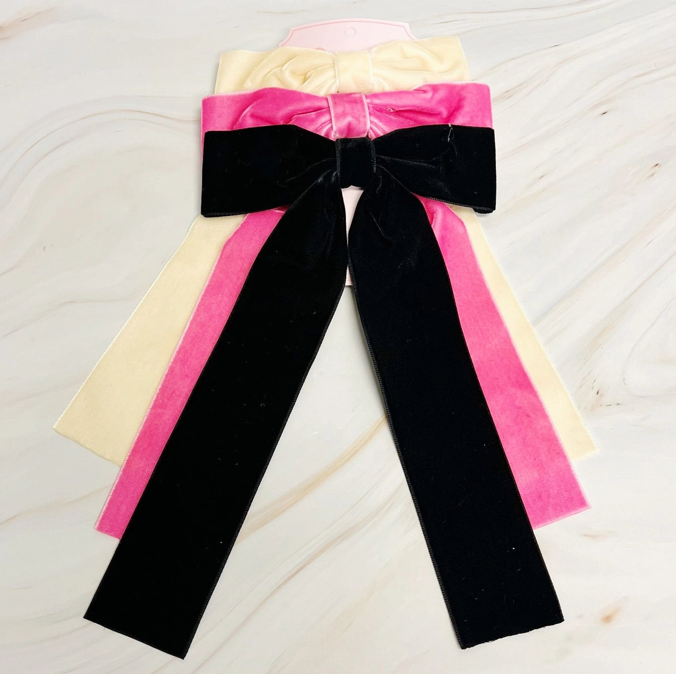 The ‘Simply Velvet Bow Clip Set 3’