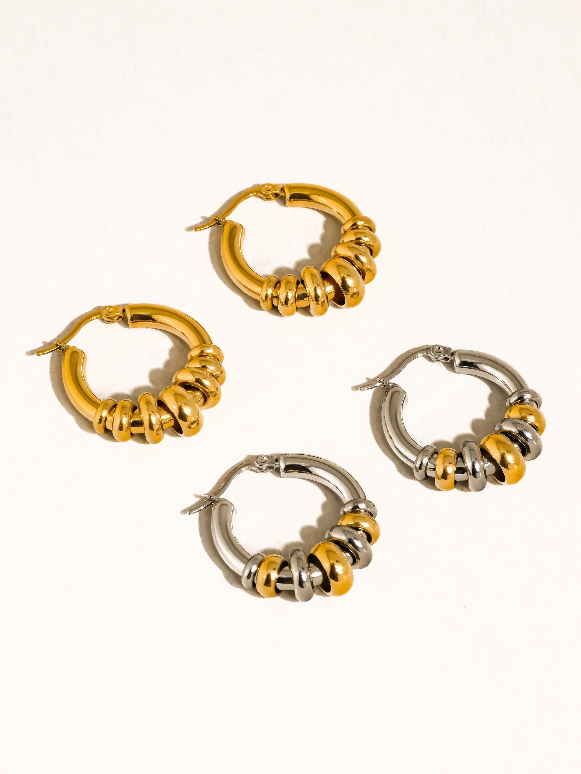 The ‘Novine Two Tone Hoop Earrings’