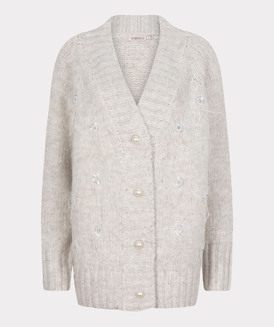 Esqualo ‘Embellished Feather Cardi’