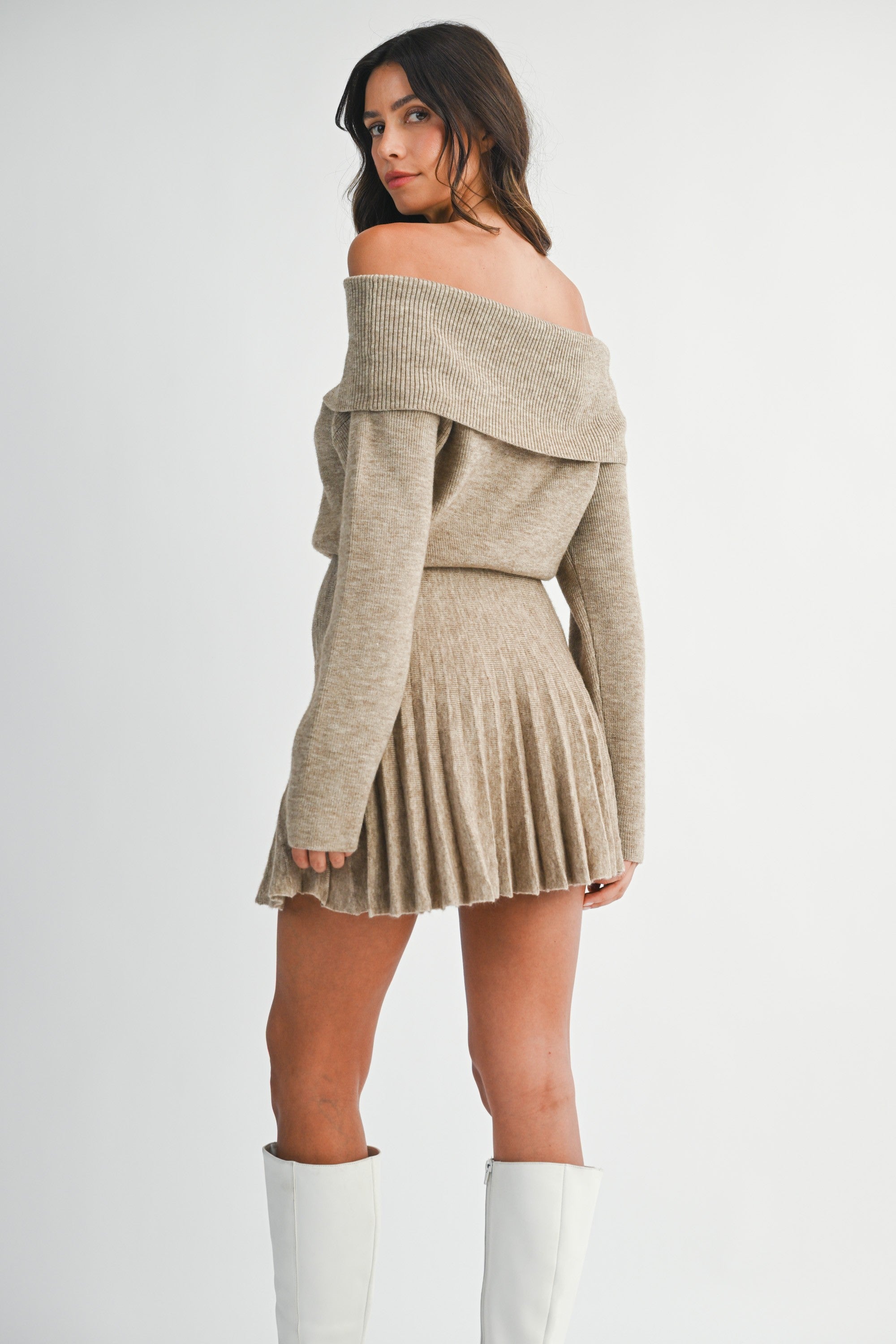 The ‘Kimberly Off Shoulder Sweater Dress’