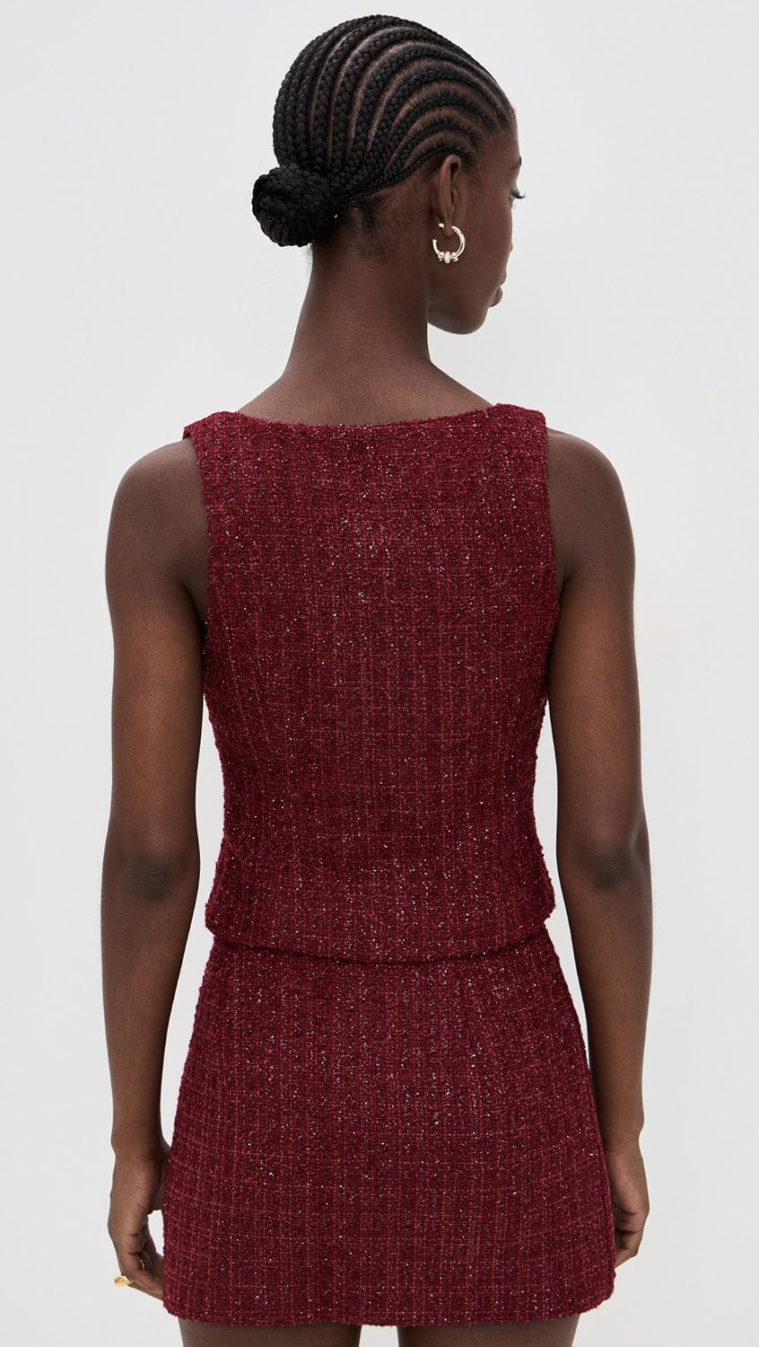 The ‘Kim Tweed Scoop Neck Top’