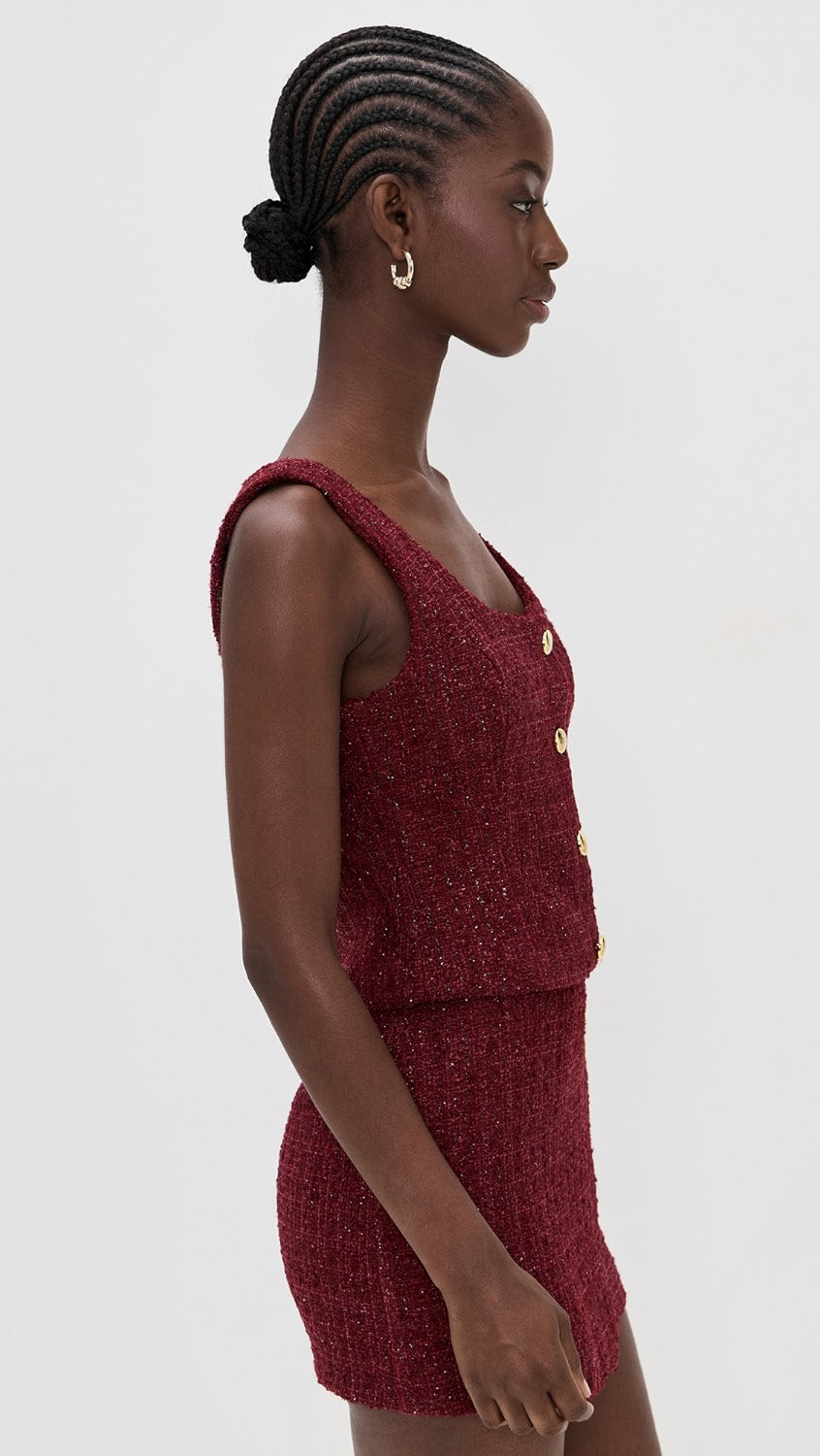 The ‘Kim Tweed Scoop Neck Top’