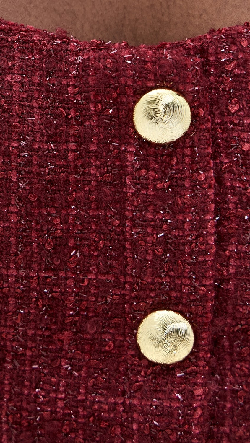 The ‘Kim Tweed Scoop Neck Top’