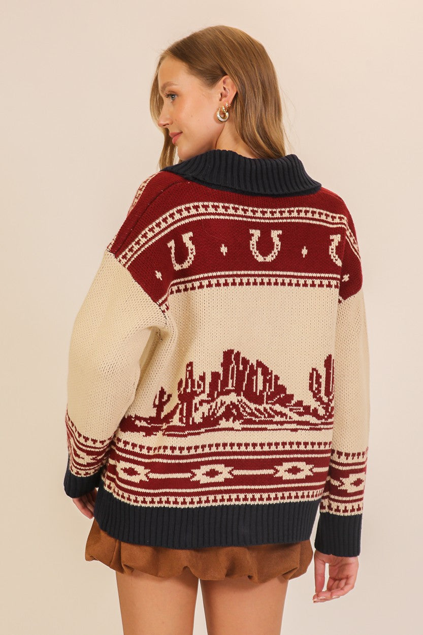 The ‘Wild West Shawl Cardi‘