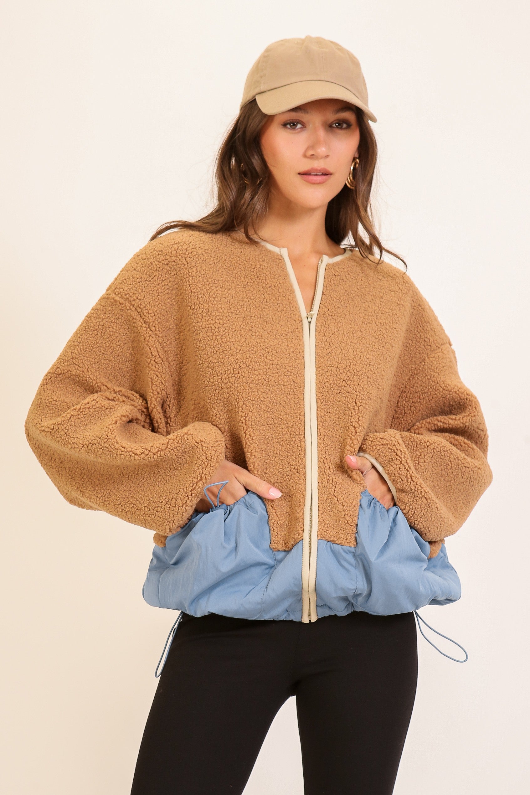 The ‘Colorblock Teddy Puffer Jacket’