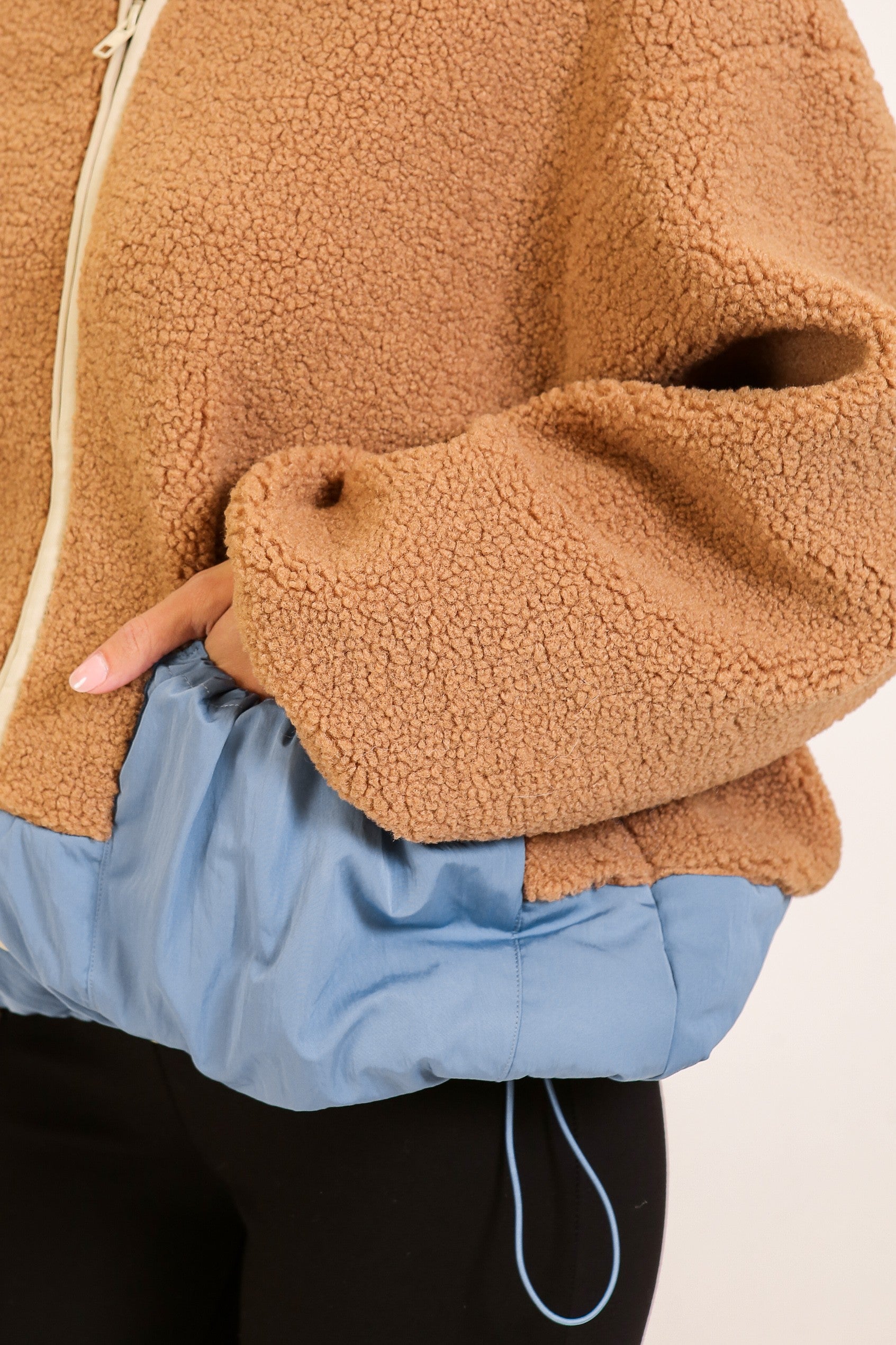 The ‘Colorblock Teddy Puffer Jacket’