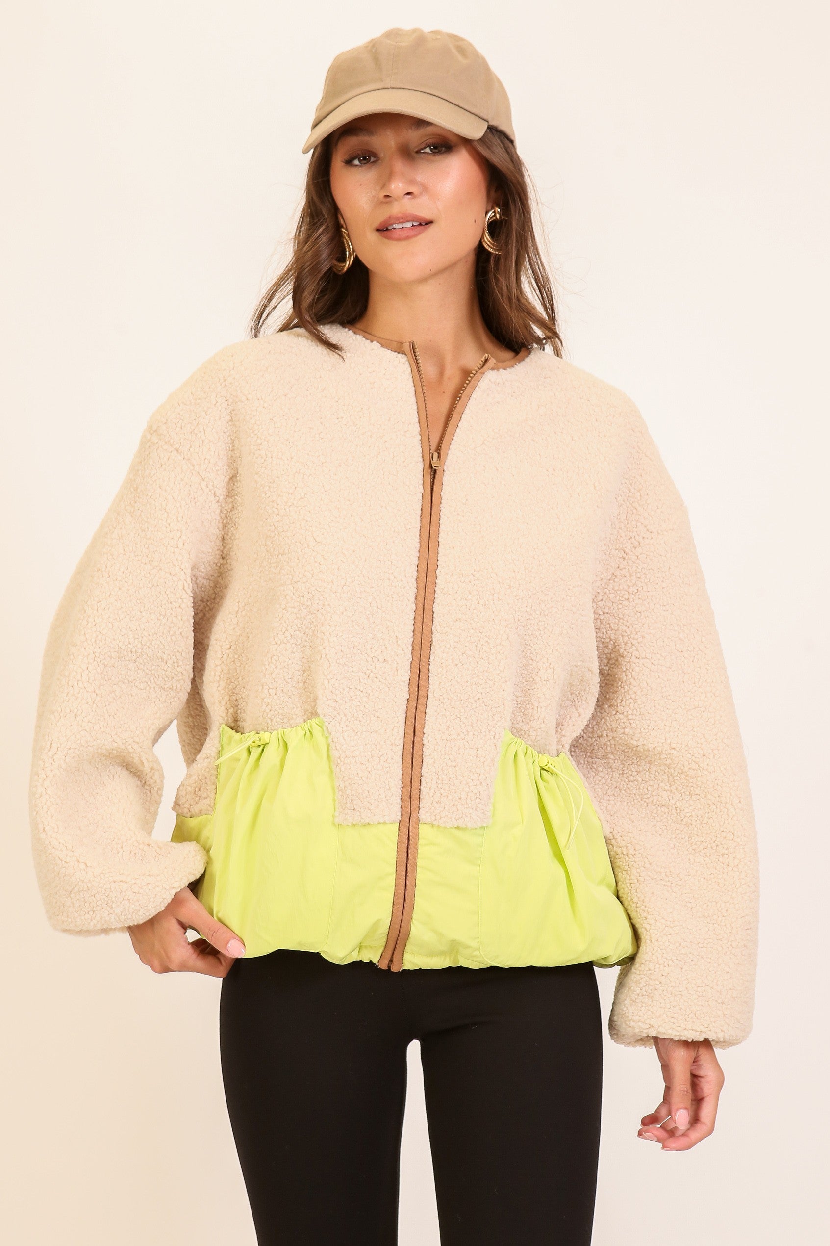 The ‘Colorblock Teddy Puffer Jacket’