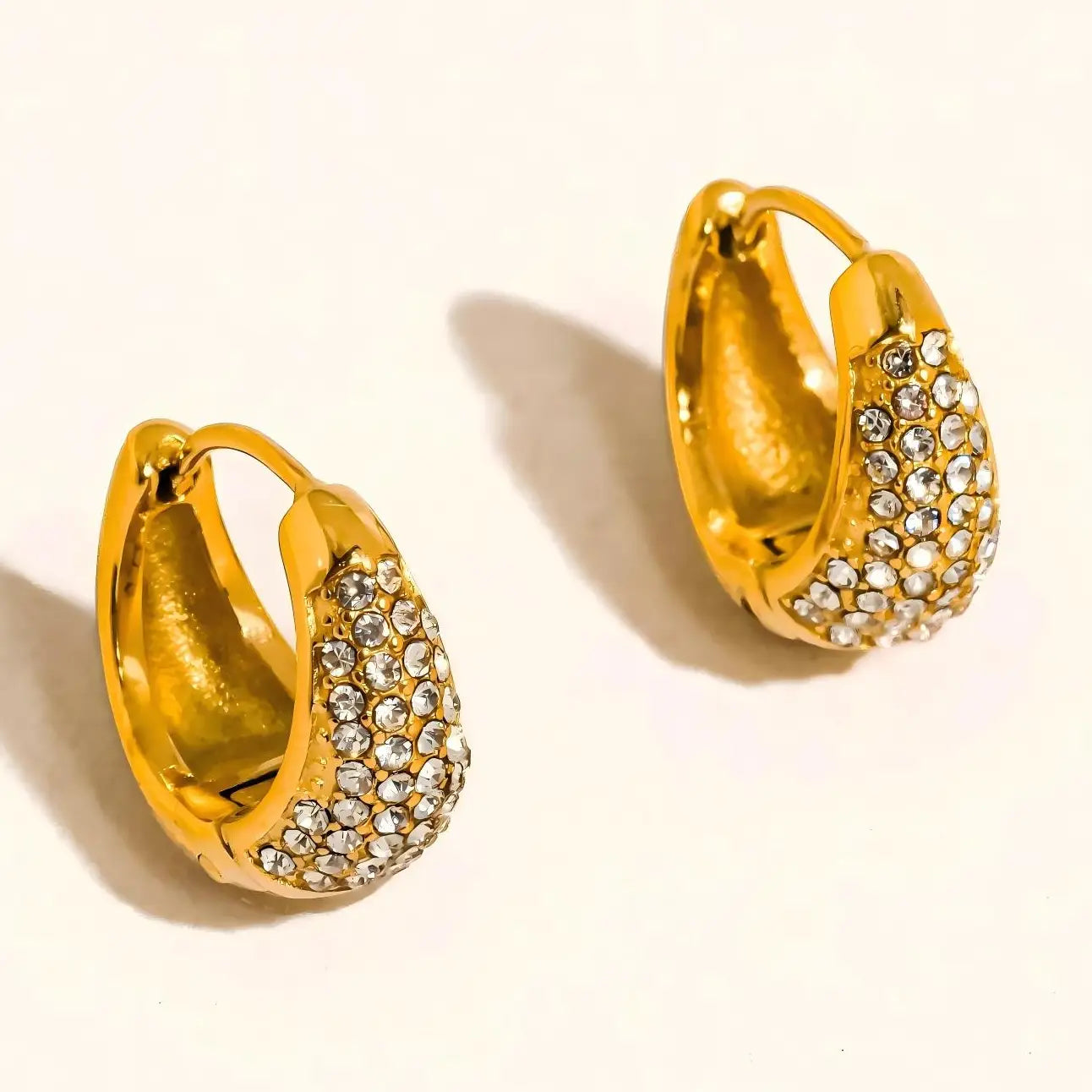 The ‘Aurven Crystal Teardrop Hoop’