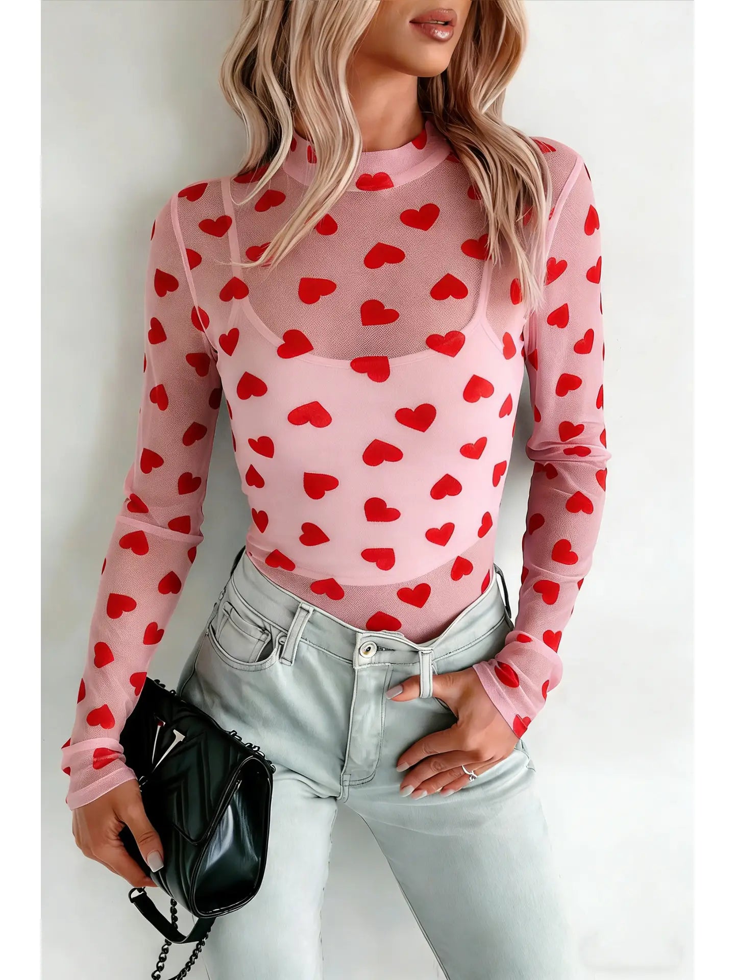 ロージーモンスター hidden heart blouse WLGTDWI Heart Cut-Out Top – Cerise Zhane'